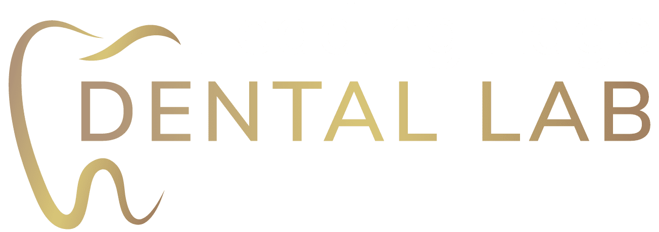 White Leading Edge Gold Dental Lab logo